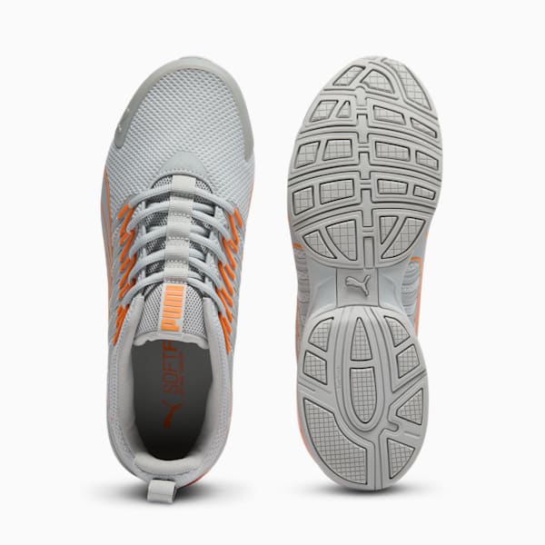 Zapatos para correr para hombre Enzo Wide, Cool Light Gray-Orange Glow, extralarge